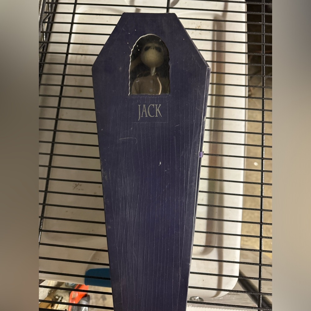 Rare 1st Edition Jack Skellington In Pajamas-Dark purple coffin